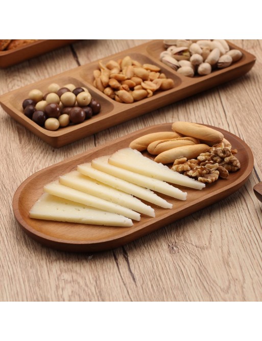 PLAT ALIMENTAIRE 24x13 CM MODÈLE EN BOIS D’ACACIA