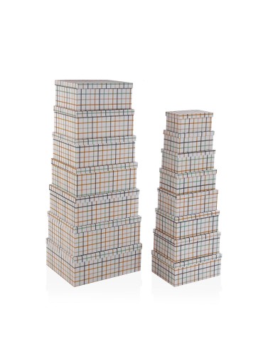 ENSEMBLE DE 15 BOÎTES EN CARTON MODÈLE SQUARA