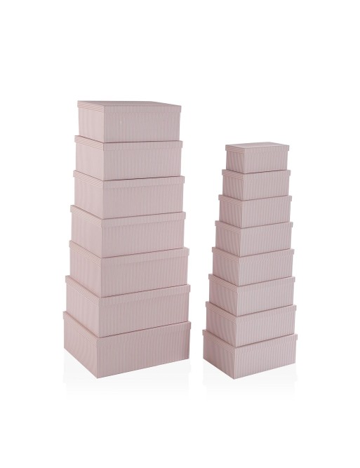 SET DE 15 CAJAS DE CARTON MODELO RAYAS