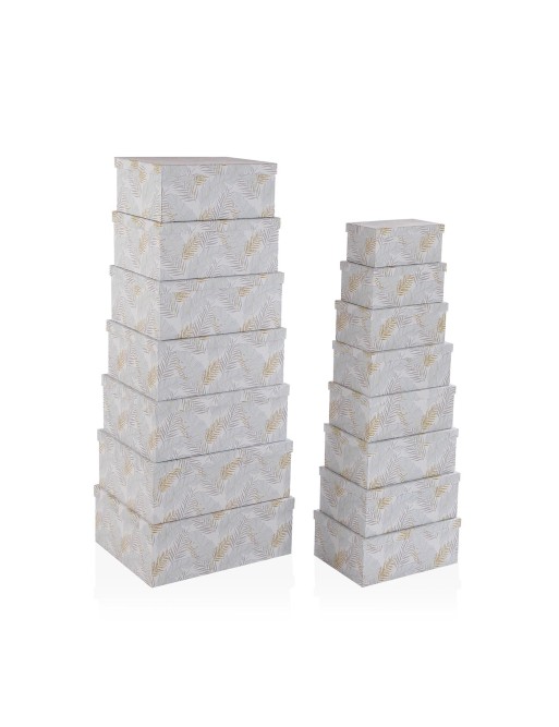 SET 15 CARDBOARD BOXES FEATHER DESIGN