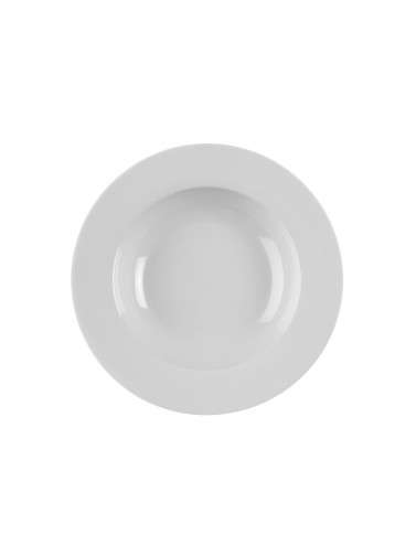 PLATO HONDO DE PORCELANA MODELO CALMA BLANCO