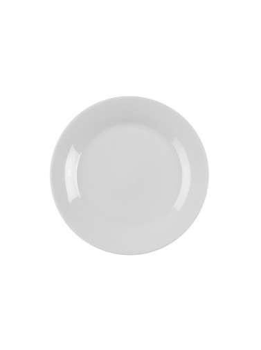 PLATO DE POSTRE DE PORCELANA MODELO CALMA BLANCO