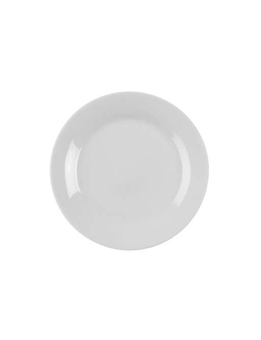 CALMA WHITE PORCELAIN DESSERT PLATE