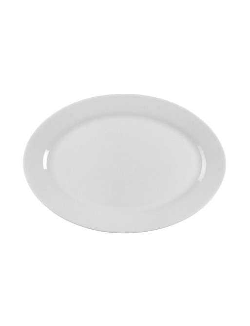 FUENTE OVALADA GRANDE DE PORCELANA MODELO CALMA BLANCO