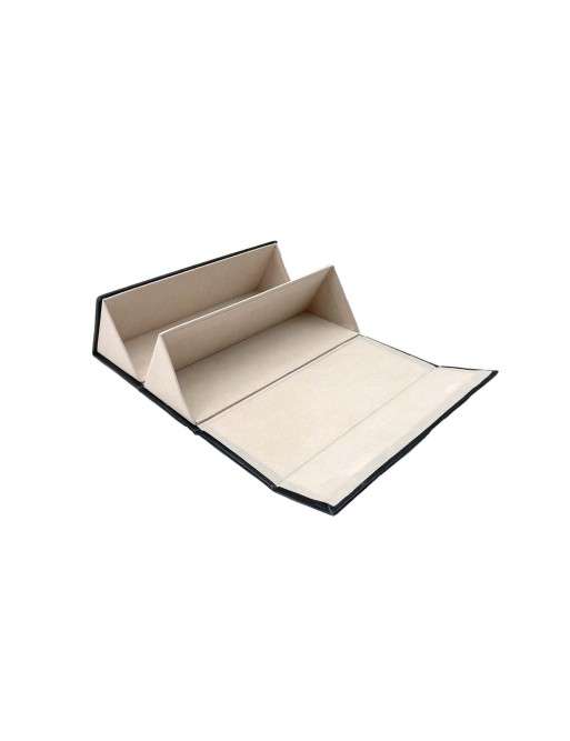 CASE FOR TWO GLASSES MODEL BLACK FAUX LEATHER