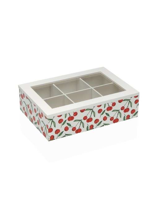 BOÎTE À THÉ 6 AVEC COMPARTIMENTS MODÈLES CHERRY