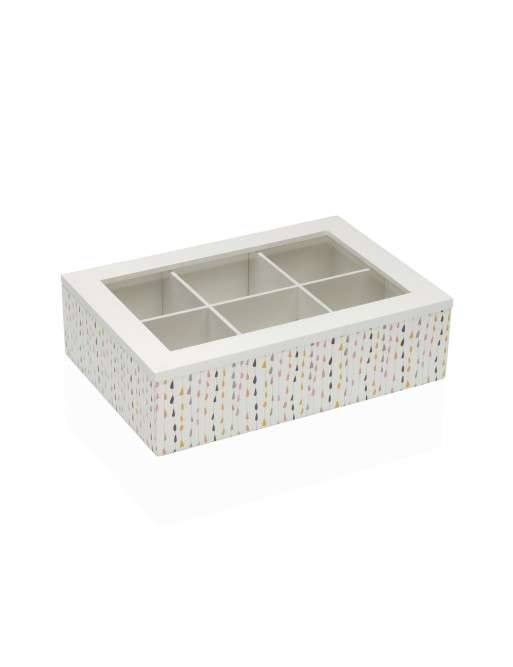 CAJA PARA TE CON 6 COMPARTIMENTOS MODELO VITRA
