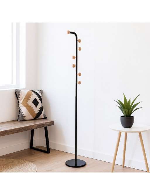 COAT RACK WITH MARBLE BASE MODEL VEKA BLACK