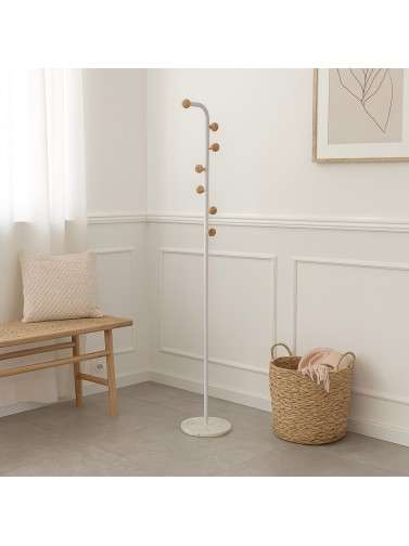 PORTE-MANTEAU AVEC BASE EN MARBRE MODÈLE VEKA BLANC