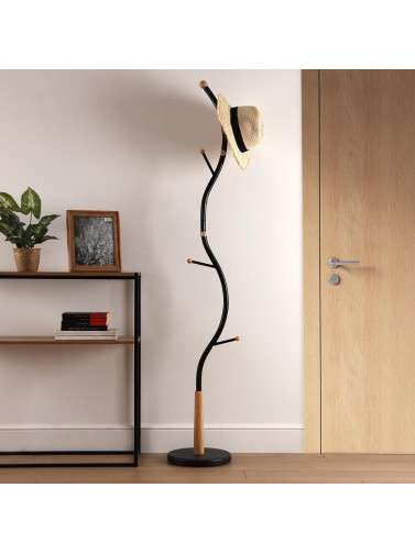 COAT RACK WITH 9 HANGERS BLACK MODEL LASIC