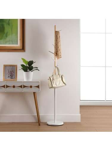 PERCHERO BLANCO Y MADERA