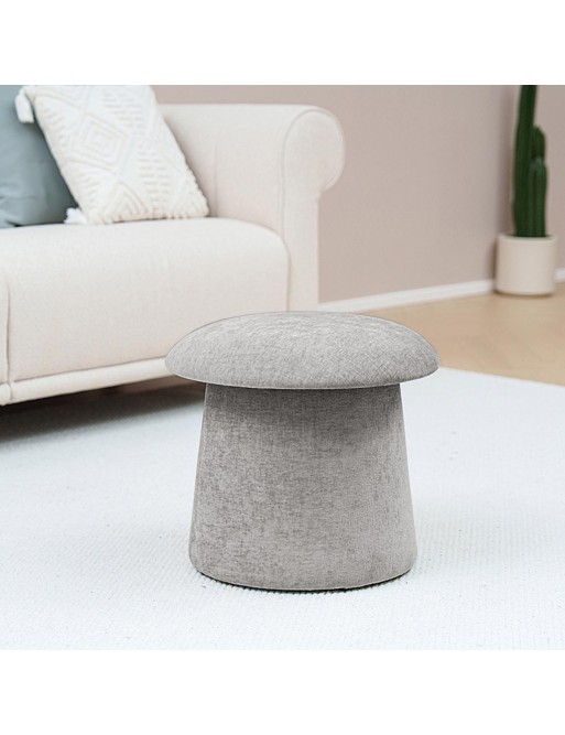 POUF AVEC RANGEMENT MODÈLE GRIS CHAMPIGNON