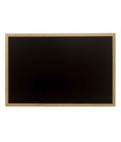 Schwarze Schreibtafel mit Holzrahmen (60 x 40 cm)