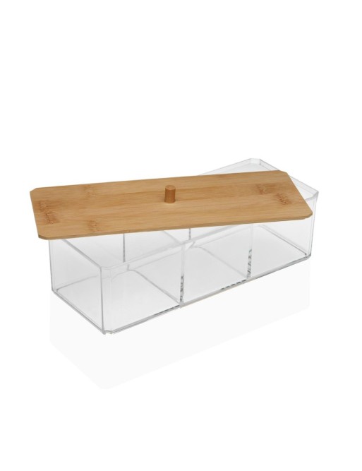 RECTANGULAR BOX WITH BAMBOO LID WITH 3 COMPARTMENTS RECTANGULAR BOX WITH BAMBOO LID WITH 3 COMPARTMENTS