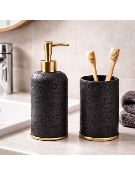 DISPENSADOR DE JABON MODELO VION NEGRO