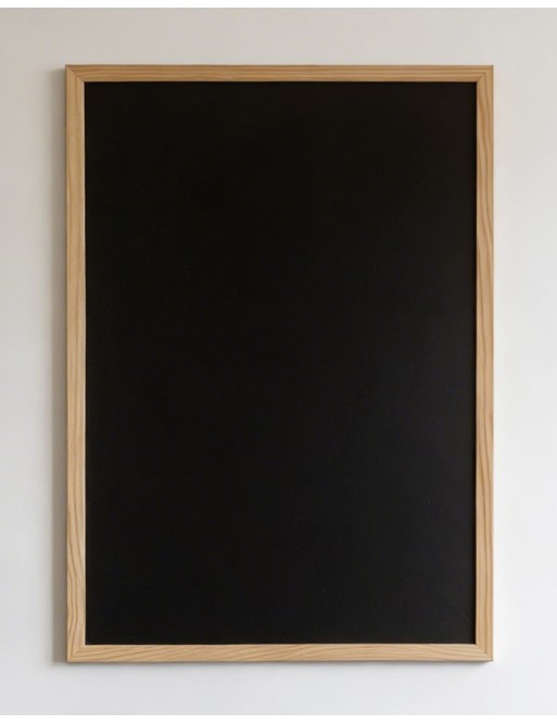 Black board with wooden frame 90 x 60 cm