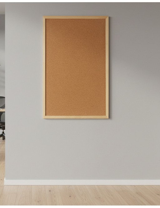 Tablero de corcho con marco de madera (60 x 40 cm)