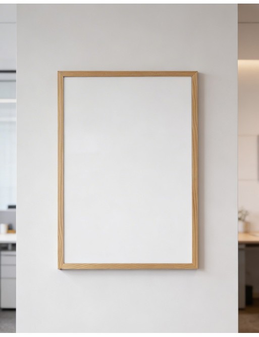 Tableau blanc avec cadre en bois (40 x 60 cm)