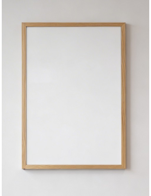 Weiße Schreibtafel mit Holzrahmen (30 x 40 cm)