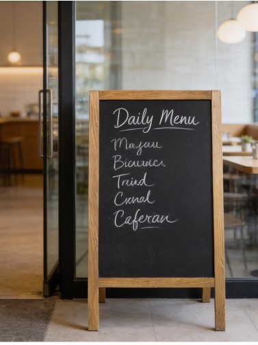 Doppelseitige Staffelei Schiefertafel - 51x90 cm