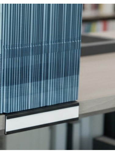 Etiquetero metálico grande señalización estantería. Color Plata