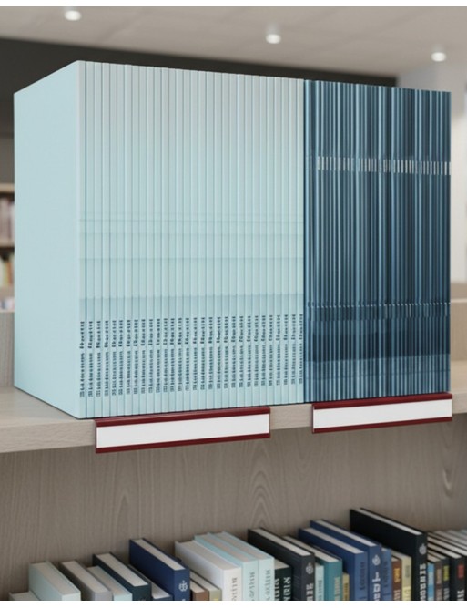 Metal label holder (2,5x13x15,5cm). Color blue