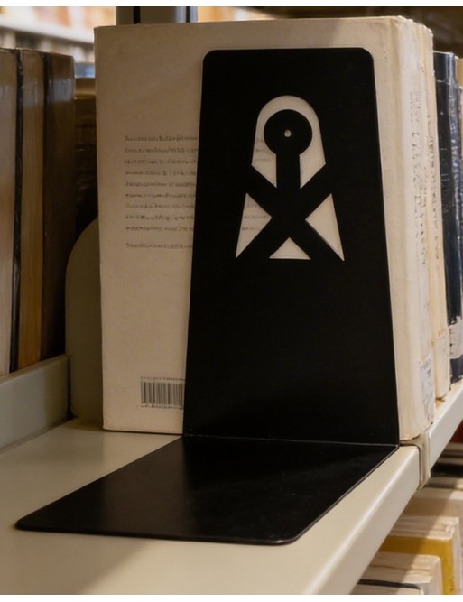 Buchstützen aus Metall 22x14,5x18 cm (Blau)