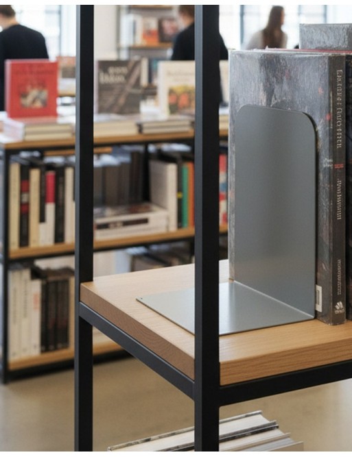 Metal book stand. Model Mini (Black / Silver)