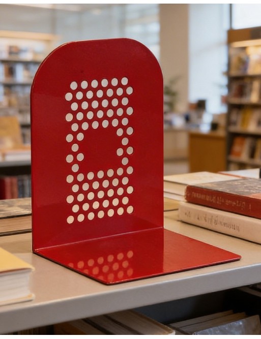 Sujeta libros metálico en Azul, Rojo y Violeta