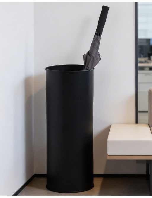Porte-parapluie métallique, modèle 35 Litres. Couleur noire
