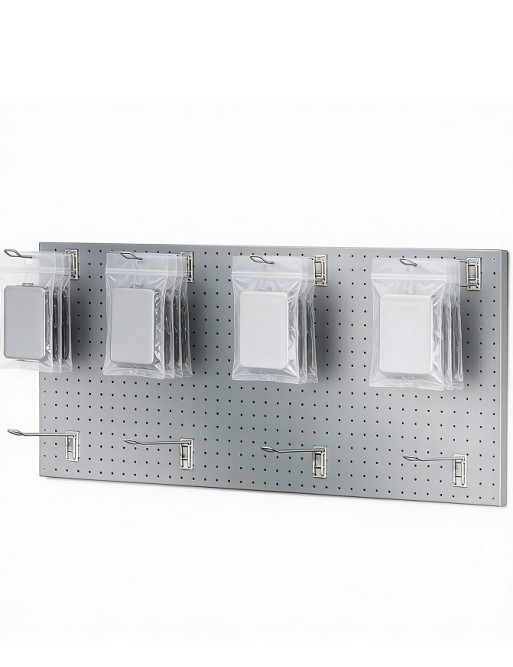 Panel metálico perforado de pared color plata