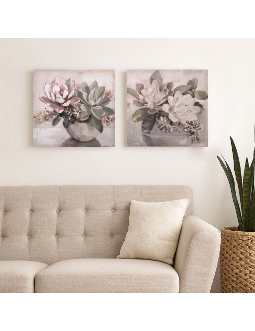 SURTIDO DE DOS CUADROS MODELO FLORES 40x40 CM