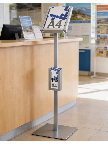 Free-standing display stand. Din A4V and 1/3 Din A4V