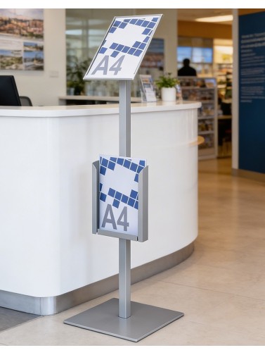 Free-standing display stand.