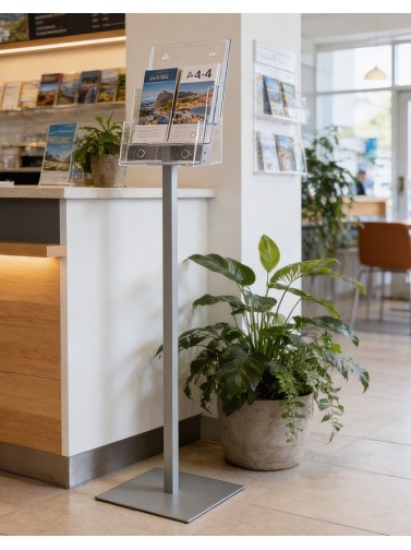 Free-standing display stand A4V 3 departaments