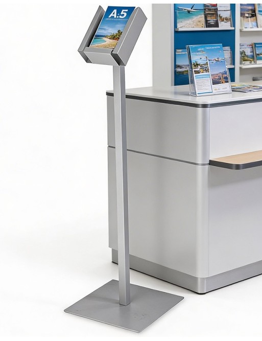 Free-standing display stand DIN A5V, model "Plus"