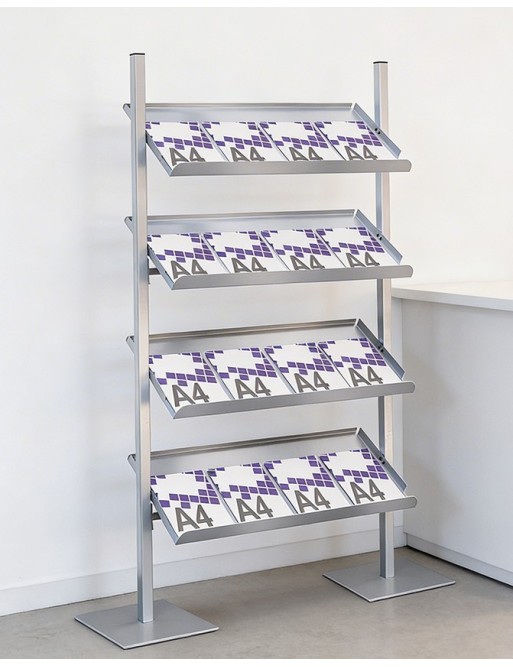 Présentoirs frontaux, pour revues et catalogues