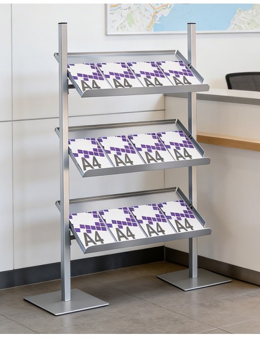 Front facing display stands for magazines and catalogues