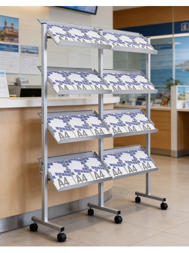 Front facing display stands for magazines and catalogues