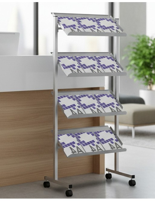 Front facing display stands for magazines and catalogues