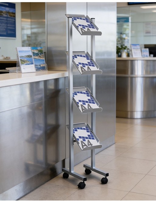 Front facing display stands for magazines and catalogues