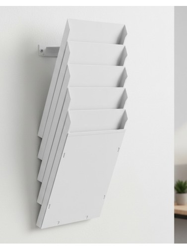 A4V Wall Display with 5 Departments in White color