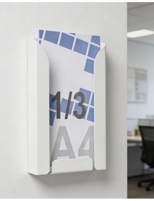 Display stand 1/3 A4V (brochure holders) (White)
