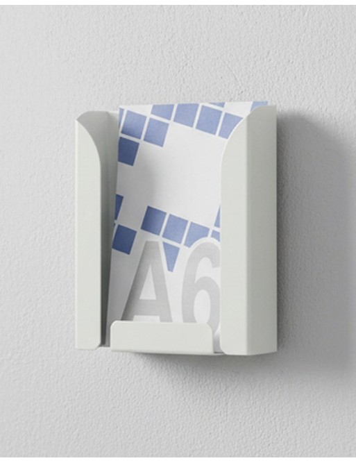 Présentoir mural A6 (porte-brochures). Couleur blanche