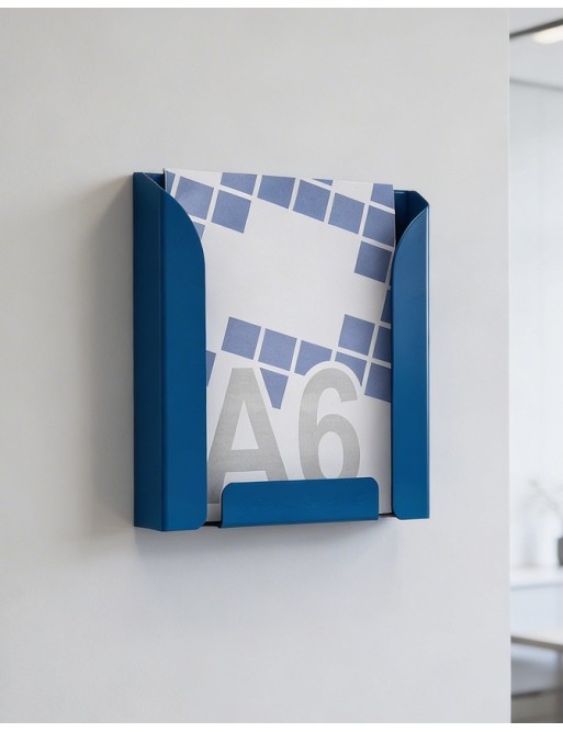 Display stand A6 (brochure holders). Color blue