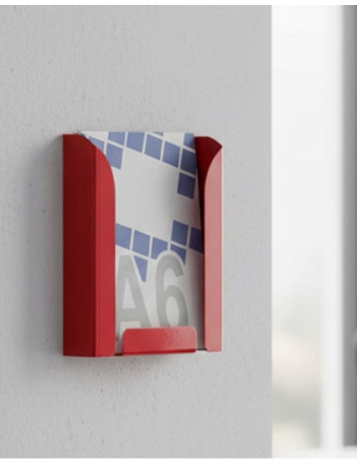 Display stand A6 (brochure holders). Red color