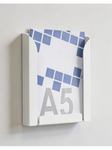 Présentoir mural A5V (porte-brochures). Couleur blanche