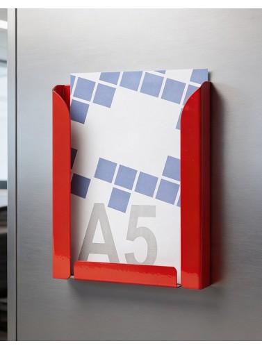 Présentoir mural A5V (porte-brochures). Couleur rouge