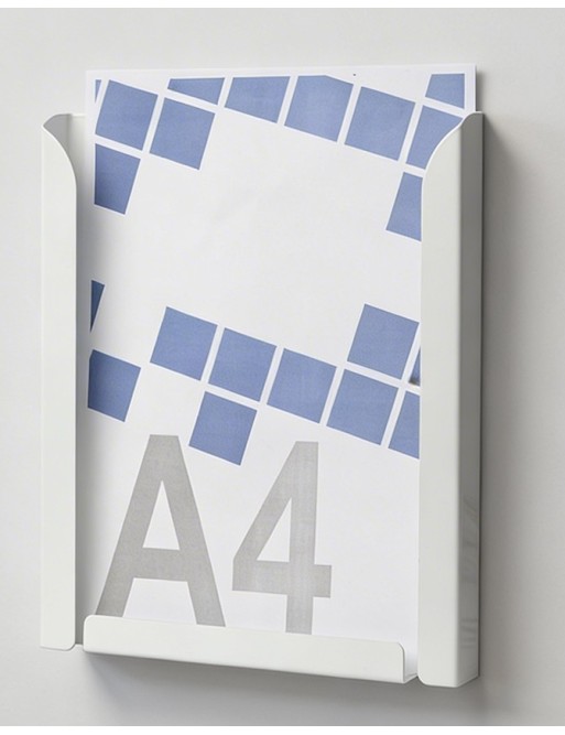 Présentoir mural A4V (porte-brochures). Couleur blanche