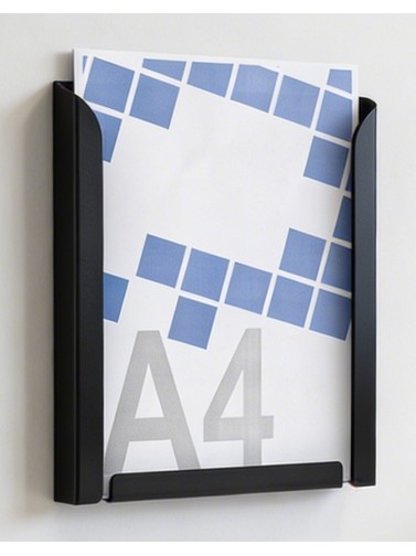 Présentoir mural A4V (porte-brochures). Couleur noire